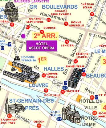 Hotel Ascot Opera Paris near the Garnier Opera Paris – how to get